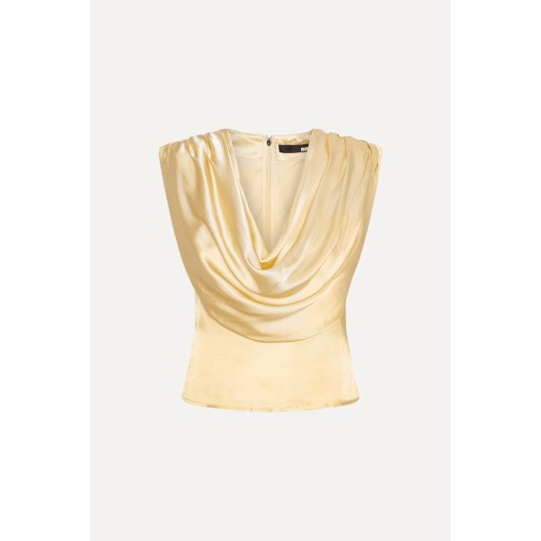 Chiffon Waterfall Top - Italian Straw