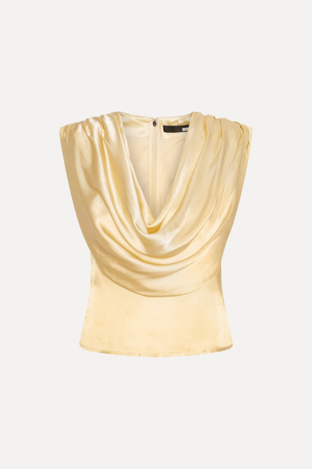 Chiffon Waterfall Top - Italian Straw - Image 2