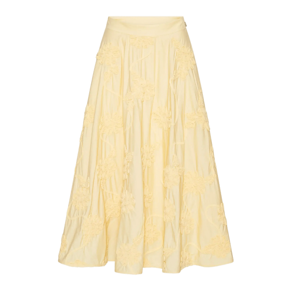 Flower Maxi Skirt - Italian Straw 