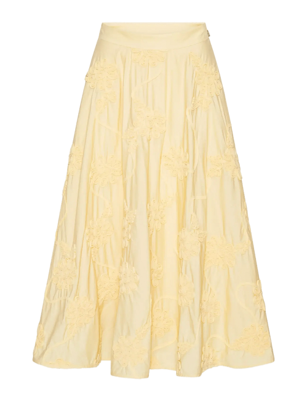 Flower Maxi Skirt - Italian Straw  - Image 2