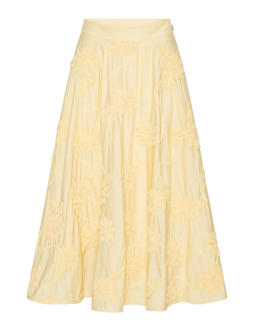 Flower Maxi Skirt - Italian Straw 