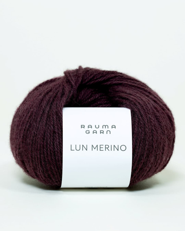 Lun Merino mørk burgunder 42
