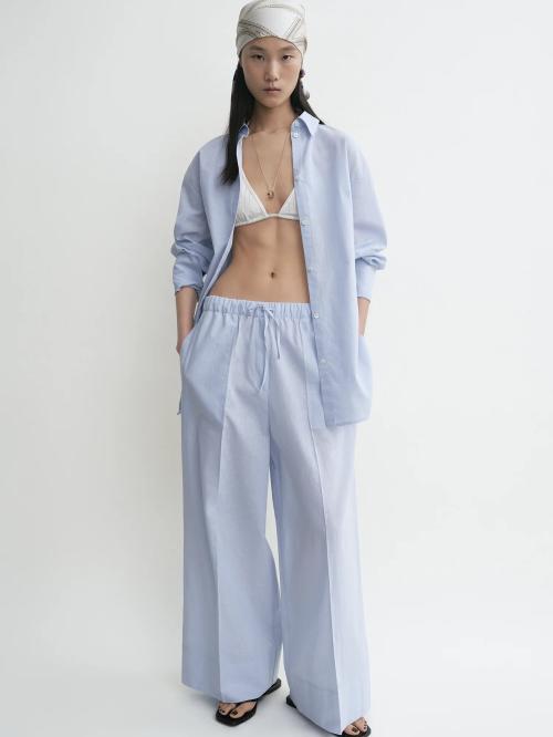 Wide Summer Trousers Sky