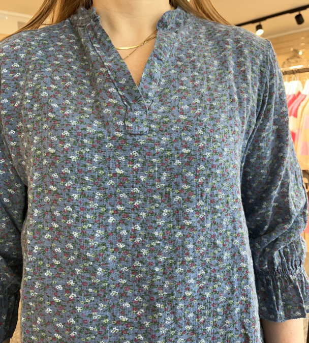SBalexa Bluse Blomster Blå - Image 5