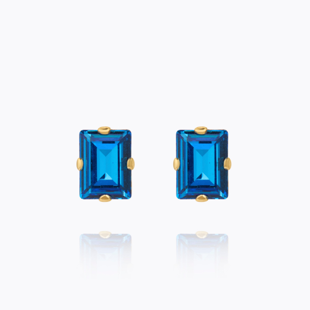 Diora Stud Earrings - Gold/Recreated Iceblue 