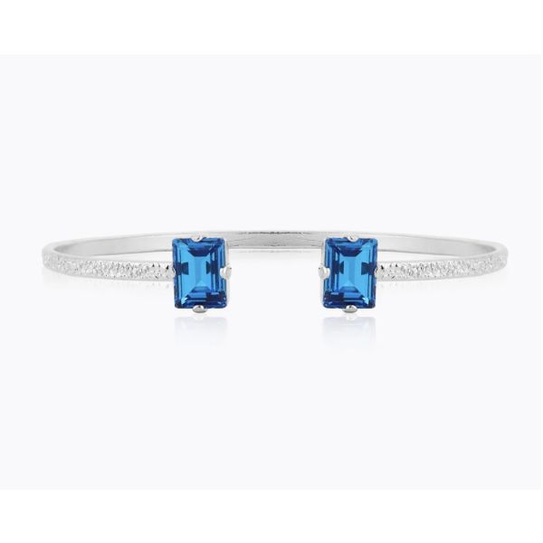 Diora Stud Bracelet - Rhodium/ Recreated Iceblue
