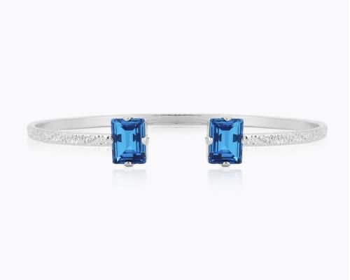Diora Stud Bracelet - Rhodium/ Recreated Iceblue