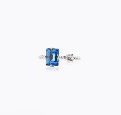 Diora Ring - Rhodium/ Recreated Blue Combo 
