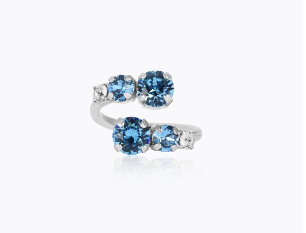 Halo Ring - Rhodium/ Recreated Iceblue