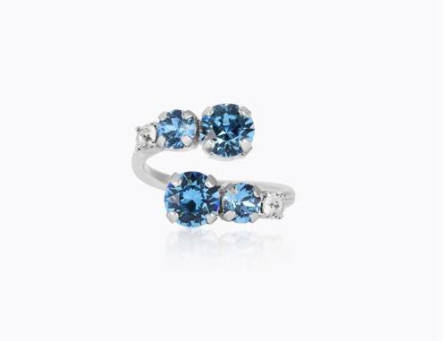 Halo Ring - Rhodium/ Recreated Iceblue