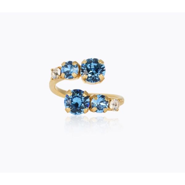 Halo Ring - Rhodium/ Recreated Iceblue