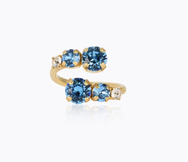 Halo Ring - Gold/ Recreated Iceblue