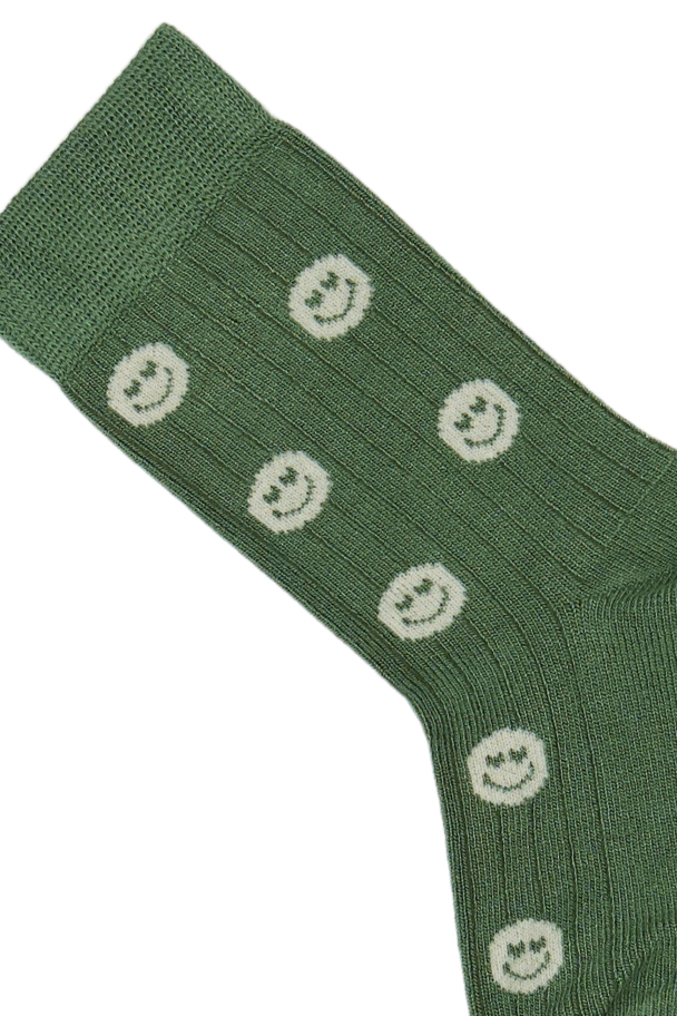 Bamboo Socks - Green Smile - Image 2