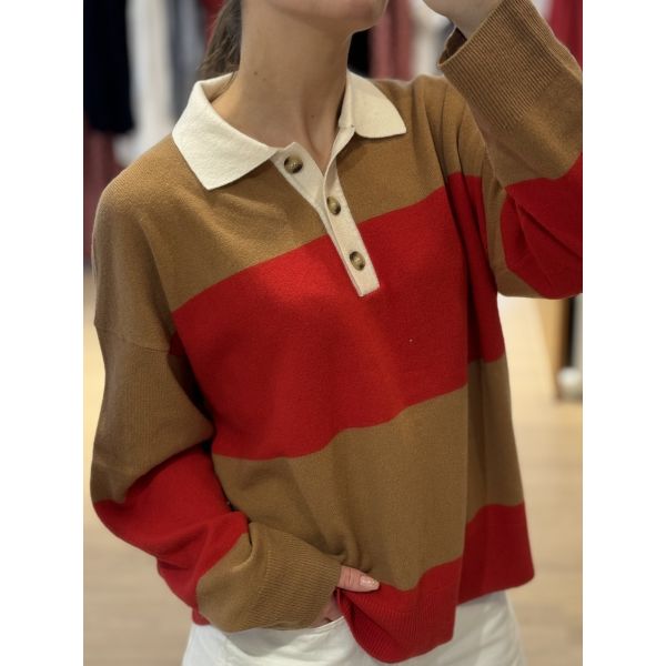 Braxton Sweater Red Stripe