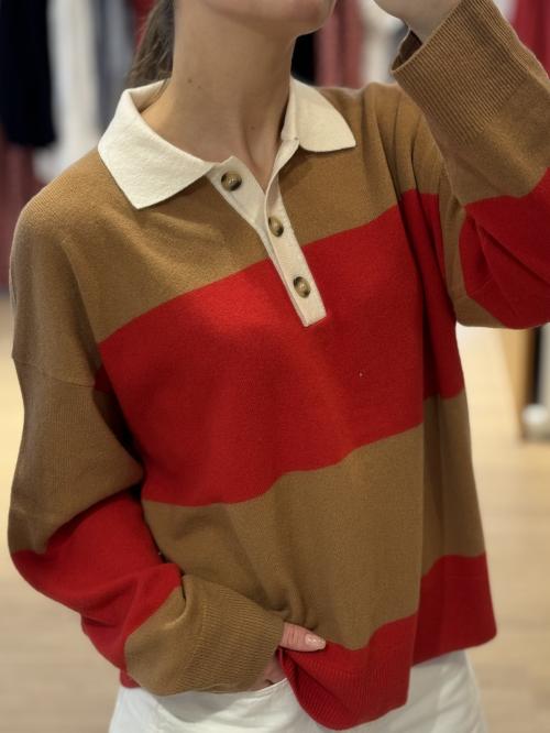 Braxton Sweater Red Stripe