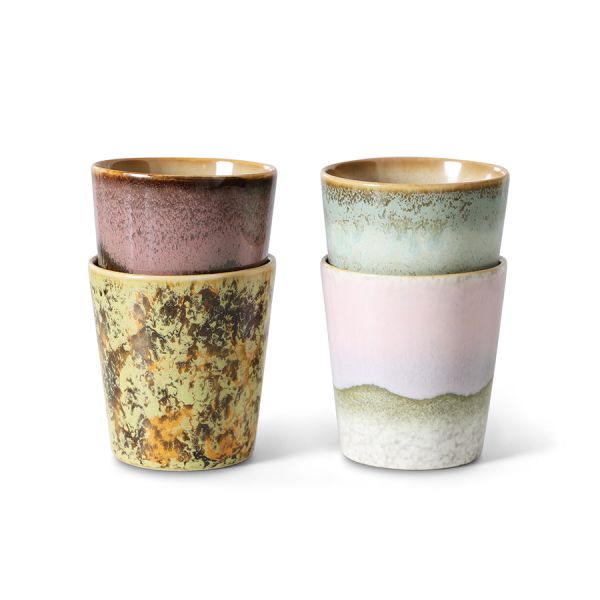 70s ceramics: coffee mugs Set of 4