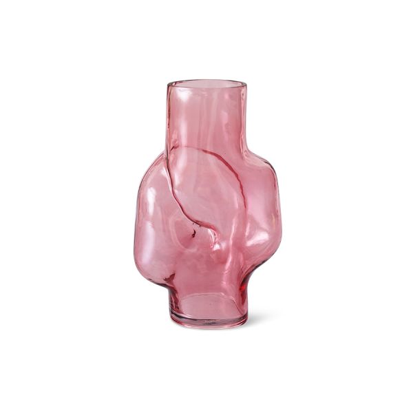 Gleam glass high vase - Rose 