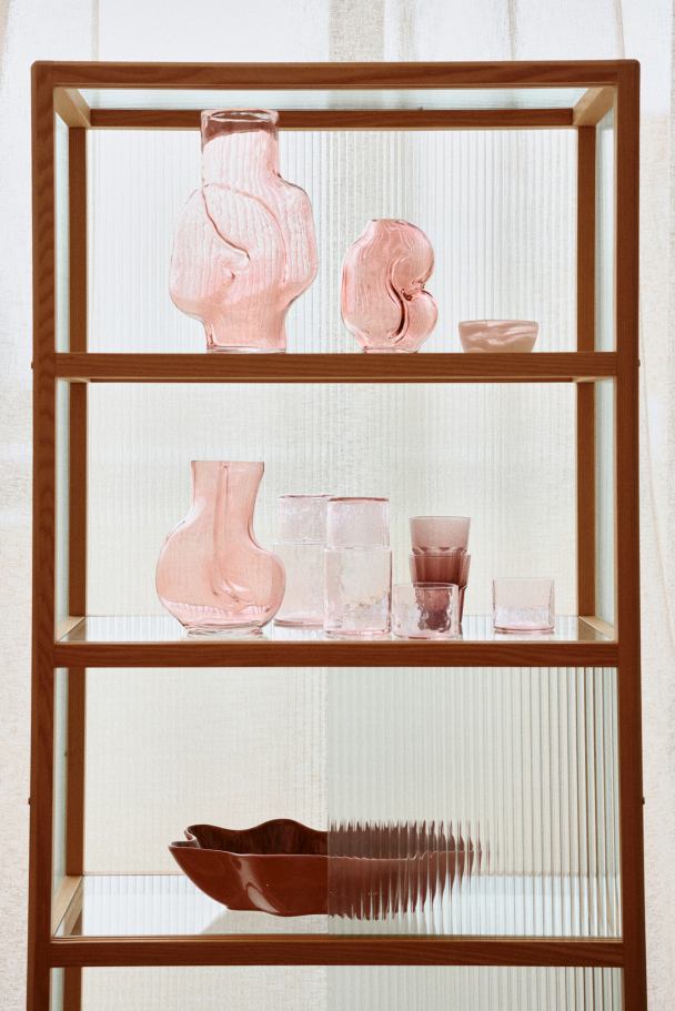 Gleam glass high vase - Rose  - Image 4