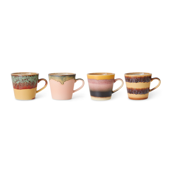 70s ceramics: cappuccino mugs vista set of 4 - Image 2