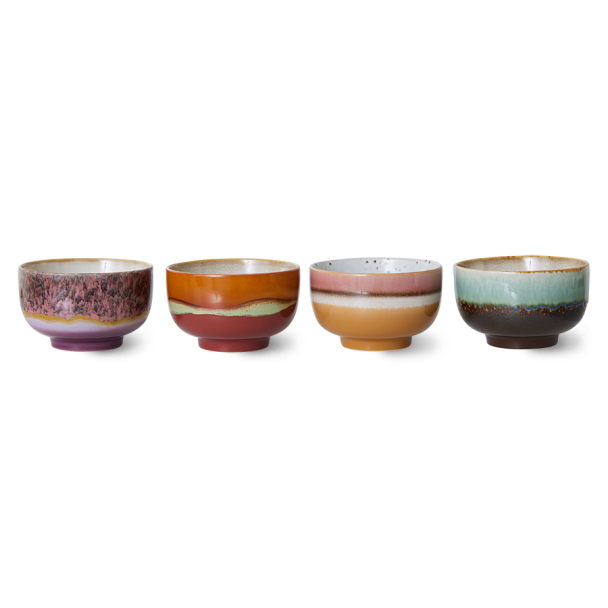 70s ceramics: noodle bowls geyser, set of 4 - Image 2