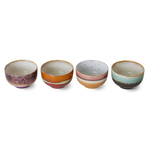 70s ceramics: noodle bowls geyser, set of 4 - Image 3