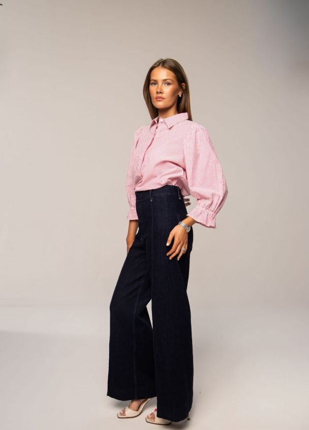Amy Shirt - Pink Seersucker  - Image 2
