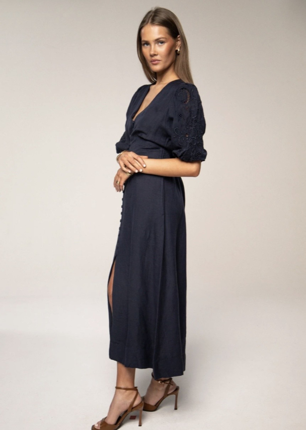 Andrea Dress - Sailing Blue Linen - Image 2