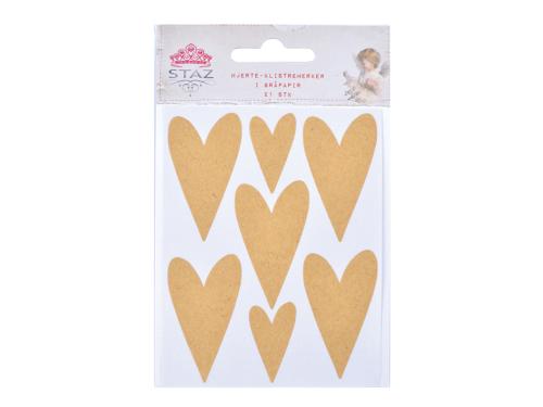 Staz Klistremerker 3ark – Hjerte Gråpapir