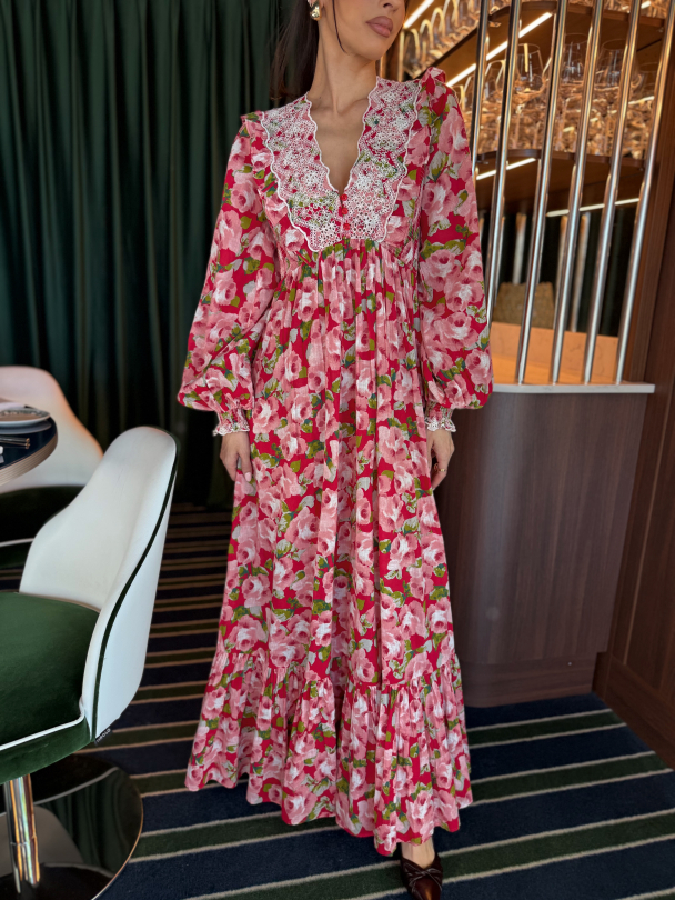 Cotton Slub Maxi Dress - Romance - Image 1