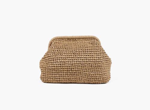 Positano Staw Clutch - Beige 