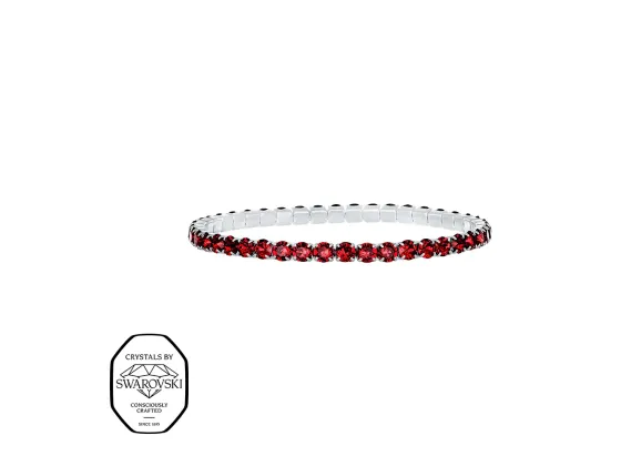 Aura elastisk tennis armb&aring;nd - R&oslash;d (S&oslash;lv)