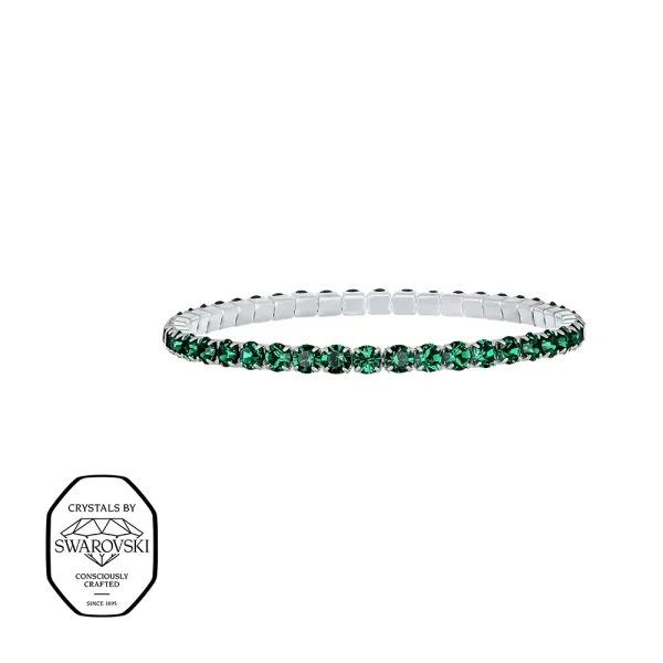 Aura elastisk tennis armb&aring;nd - Gr&oslash;nn (S&oslash;lv)