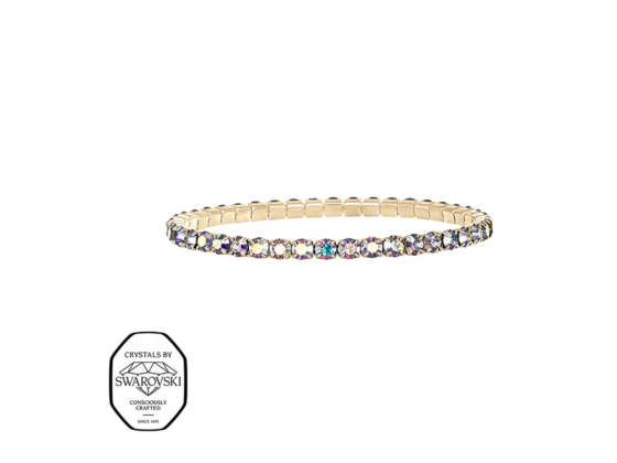 Aura elastisk tennis armb&aring;nd - Nordlys (Forgylt)