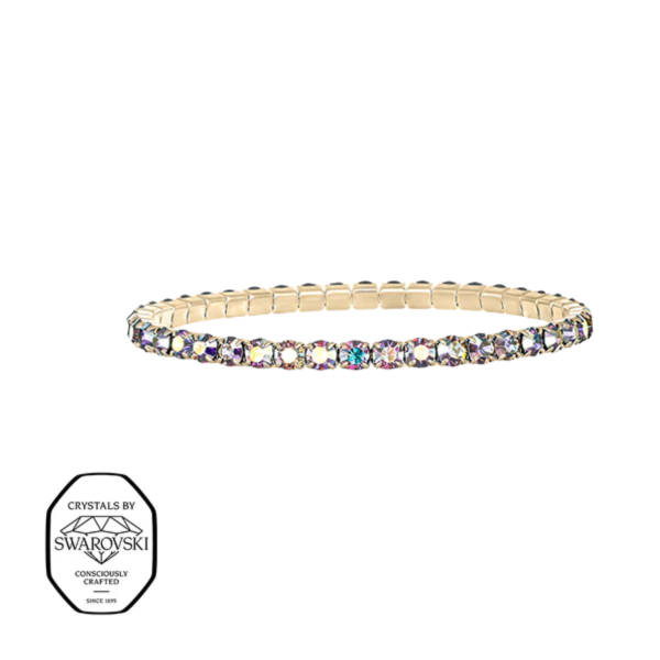 Aura elastisk tennis armb&aring;nd - Nordlys (Forgylt)