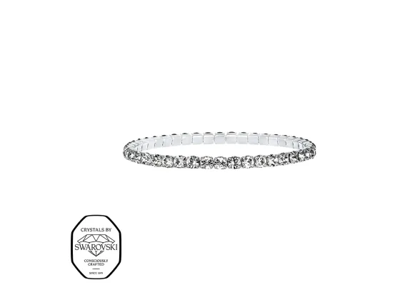 Aura elastisk tennis armb&aring;nd - Blank (S&oslash;lv)