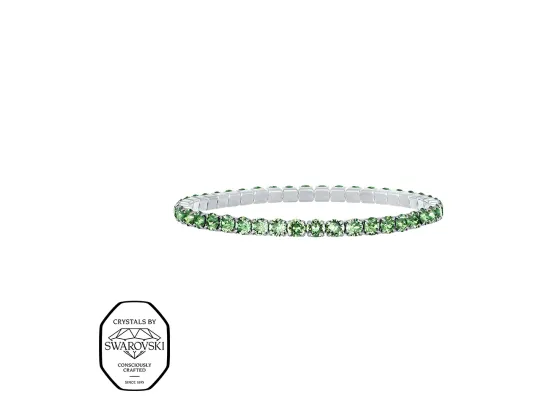 Aura elastisk tennis armb&aring;nd - Lys Gr&oslash;nn (S&oslash;lv)