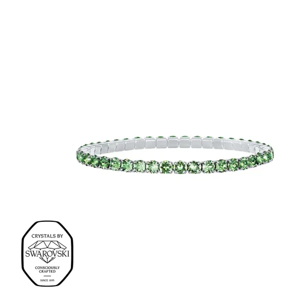 Aura elastisk tennis armb&aring;nd - Lys Gr&oslash;nn (S&oslash;lv)