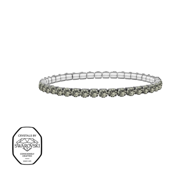 Aura elastisk tennis armb&aring;nd - Gr&aring; (S&oslash;lv)