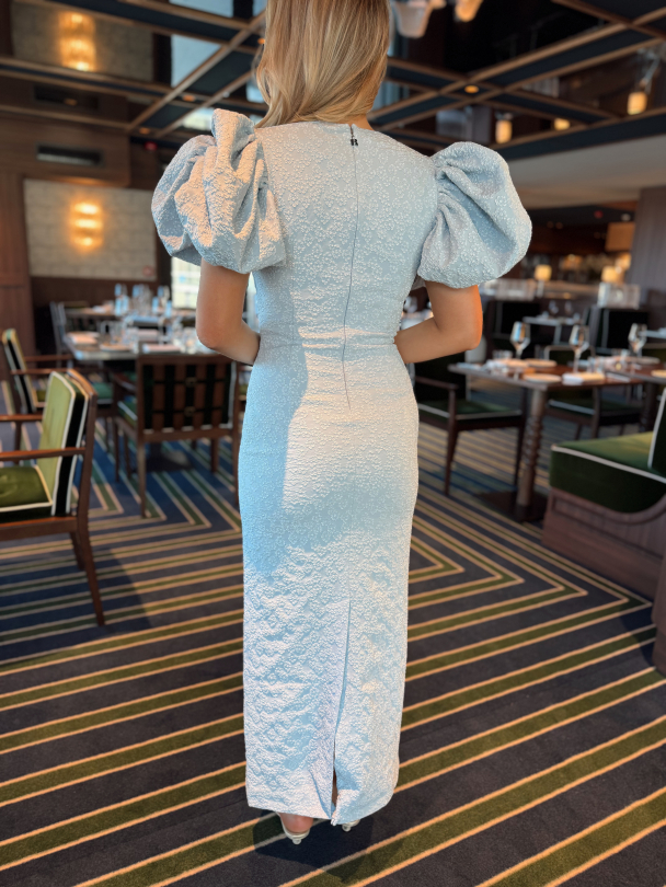 Jacquard Midi Puffy Dress - Plein Air - Image 5