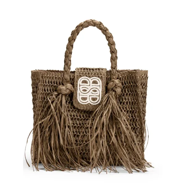 Sigrid Straw Bag Brown