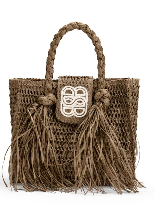 Sigrid Straw Bag Brown