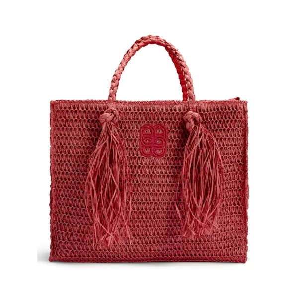 Sigrid Straw Bag Red