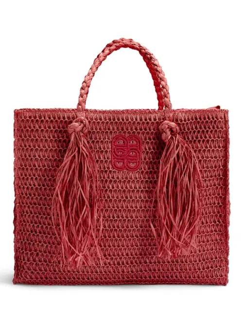 Sigrid Straw Bag Red