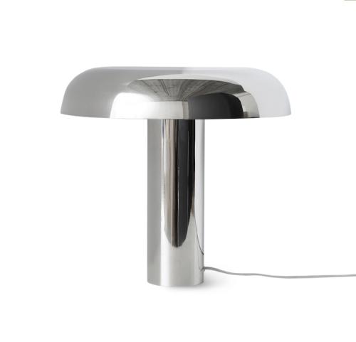 Mushroom table lamp chrome