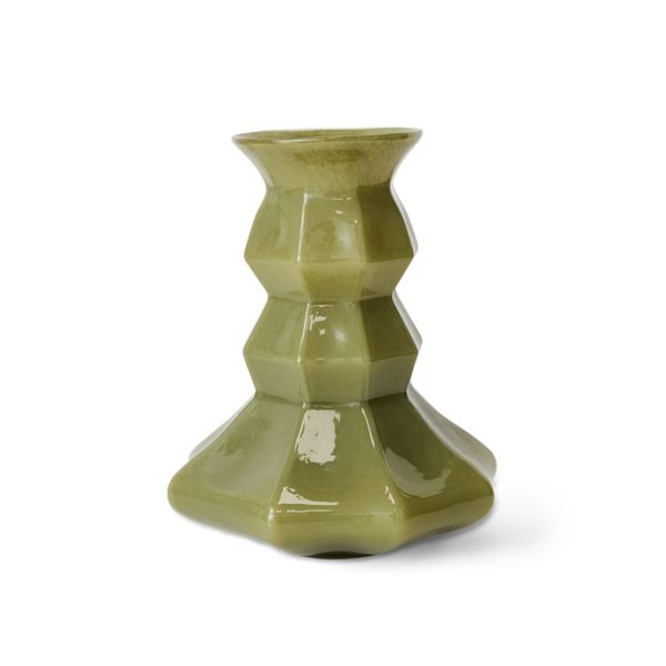 Silhouette glass vase green