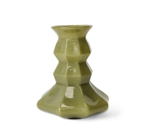 Silhouette glass vase green