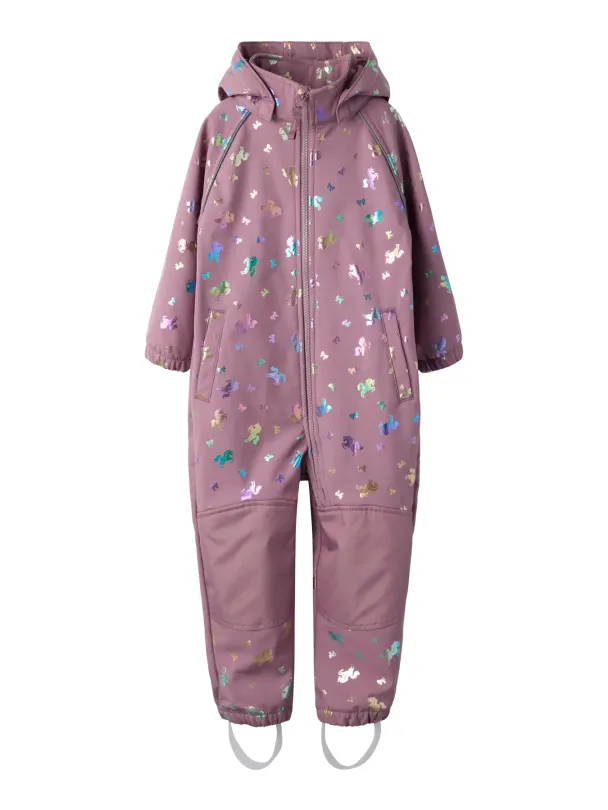 NMFalfa Softshelldress Enhjørning Lilla - Image 1