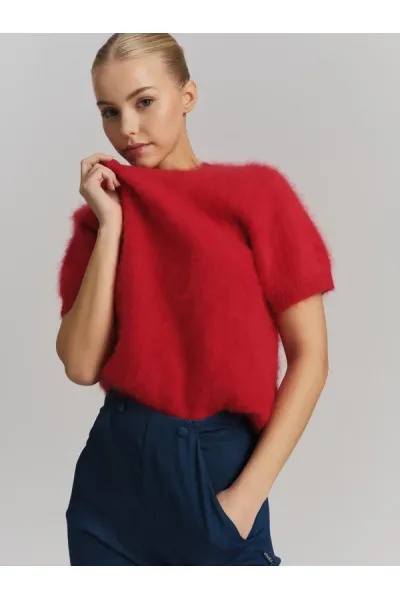 EMMY BRUSHED TEE RED