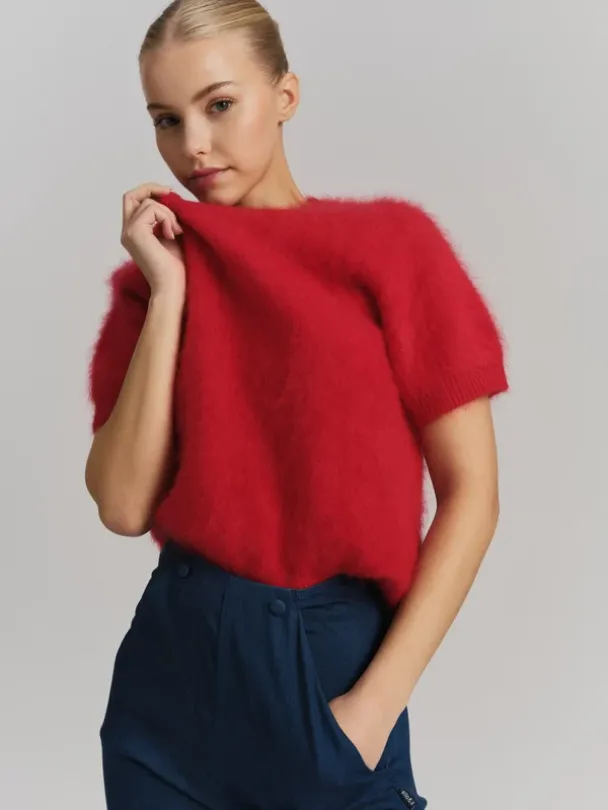 EMMY BRUSHED TEE RED - Image 1