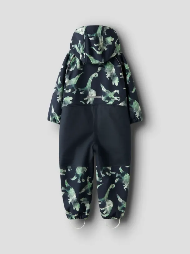 NMMalfa Softshelldress Dinosaur Blå - Image 3